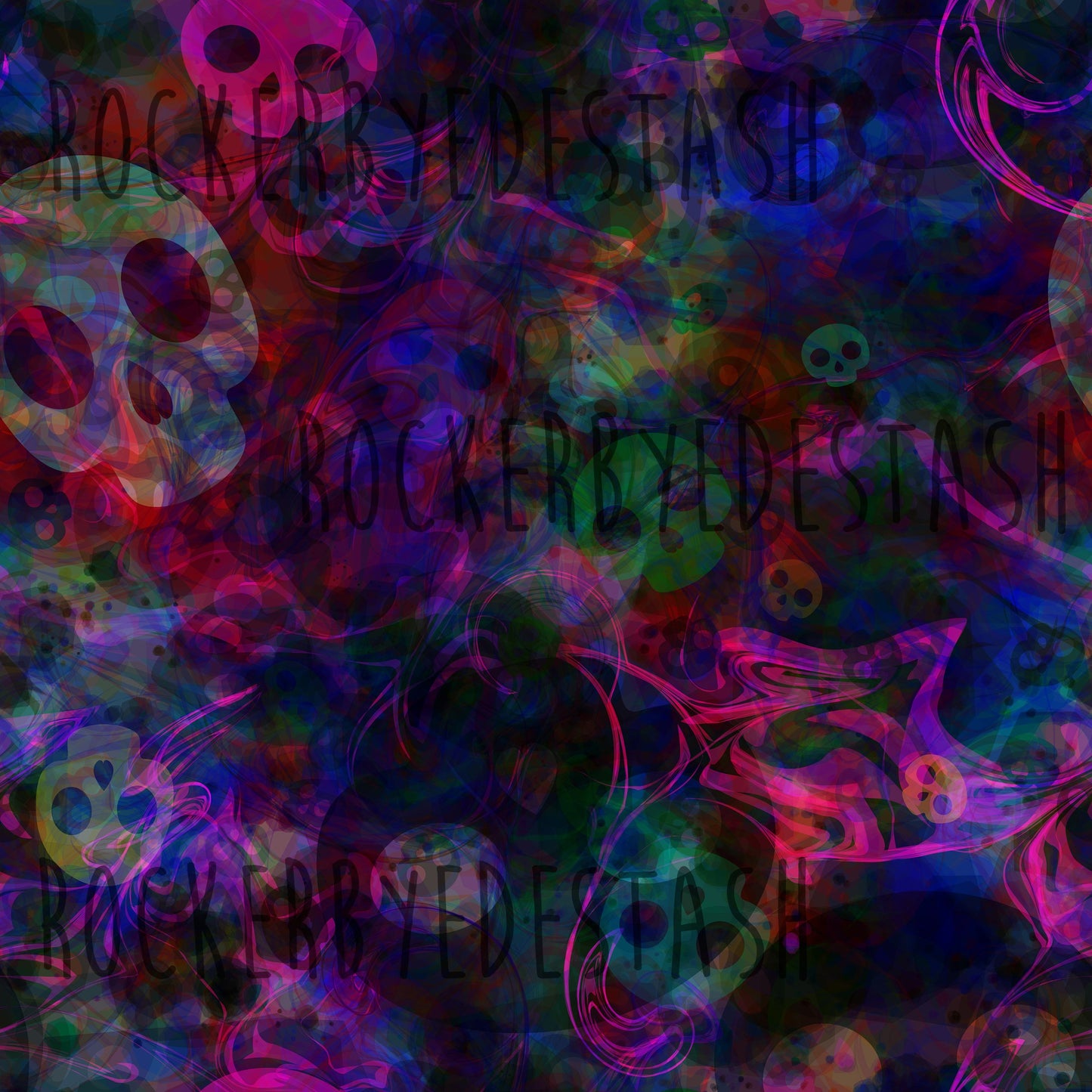 Minky - Round CC Preorder - Rerun Halloween Prints - Zombies, Skulls, Stars