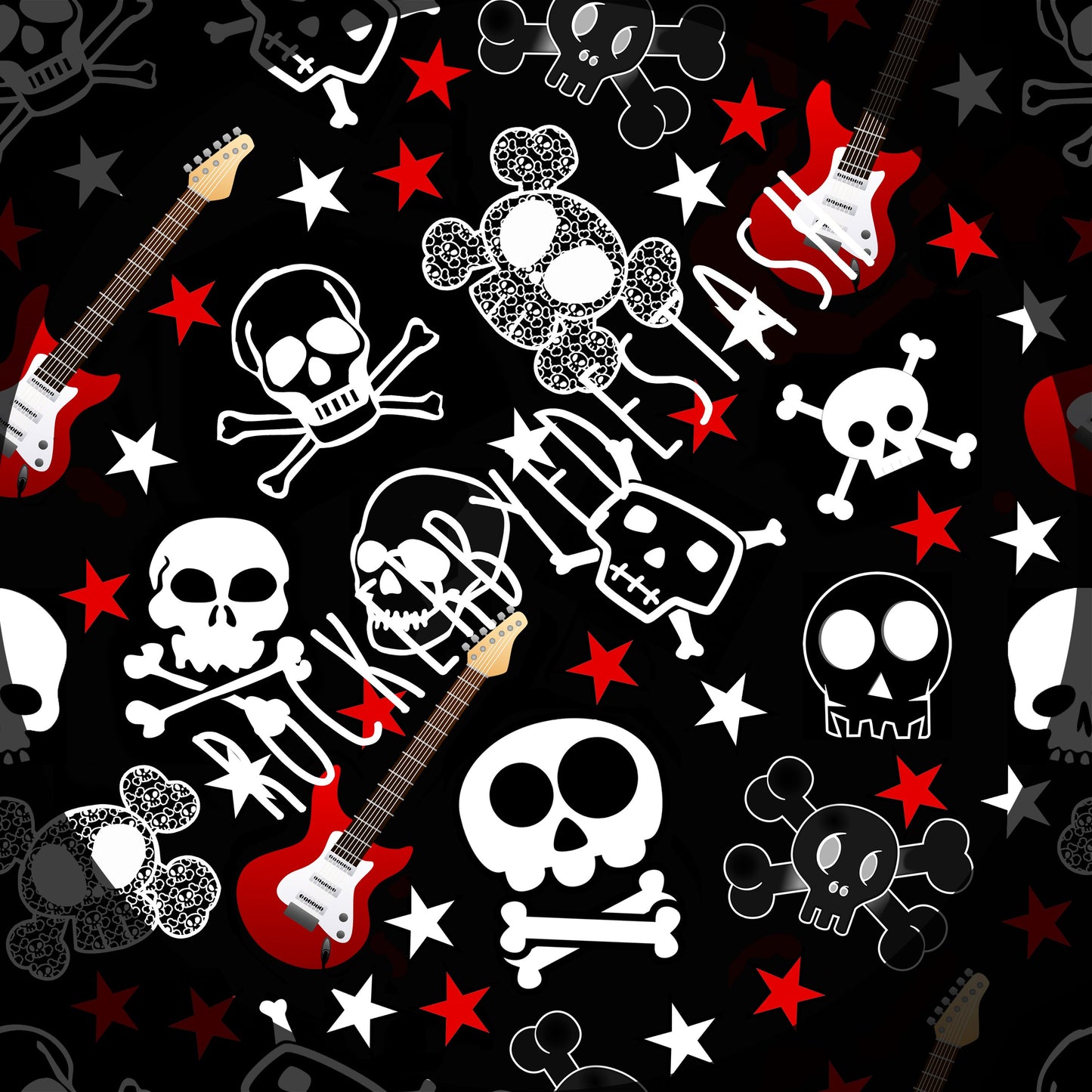 Minky - Round CC Preorder - Rerun Halloween Prints - Zombies, Skulls, Stars