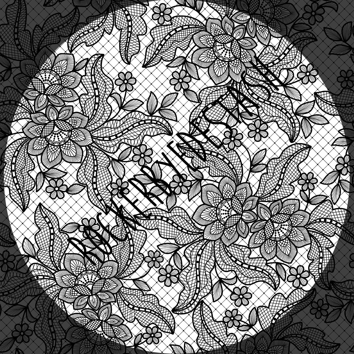 French Terry - Round XX Fishnet & Lace Retail - fabric yardage