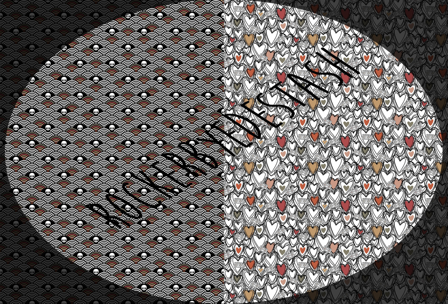 Athletic Sport Lycra - Round FF - all main prints and FH sets are listed here - monstera skulls, powder rainbow, neutral skulls, hearts, rainbows and more! Retail