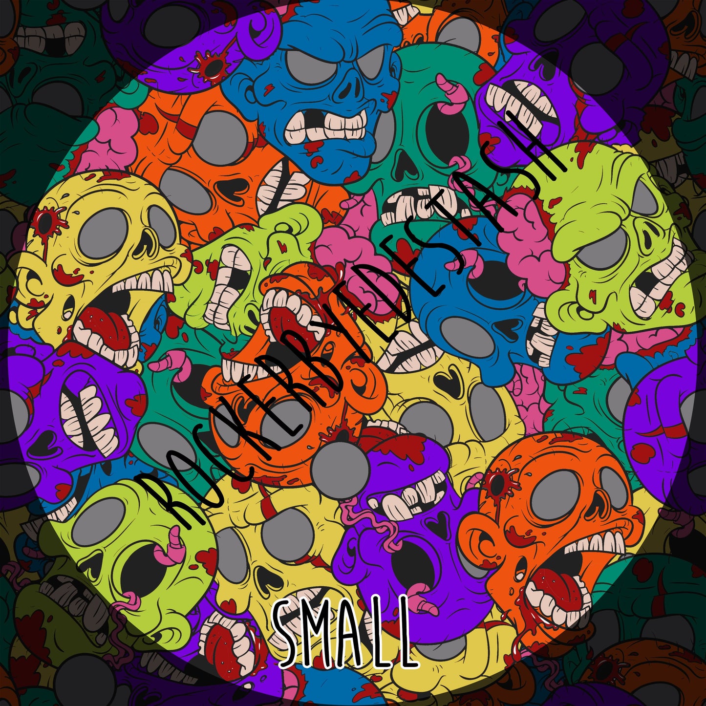 Cotton Lycra - Round JJ Retail - Halloween Prints - Zombies, Bats, and more