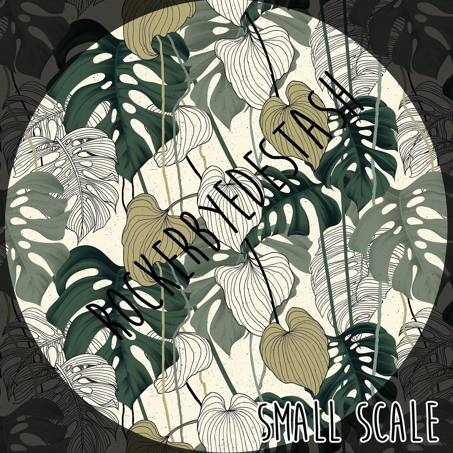 Minky - Retail Fabric Round PP - Spring Skeletons with Succulent and Monstera Skull rerun