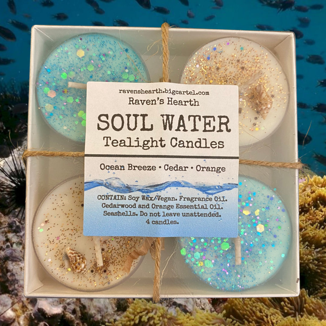 SOUL WATER Tealight Candles 🌊 New! by Raven’s Hearth - gift