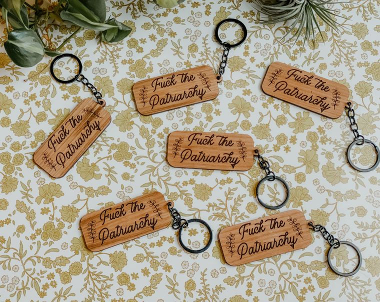 Fuck The Patriarchy Keychain by Knotted gift