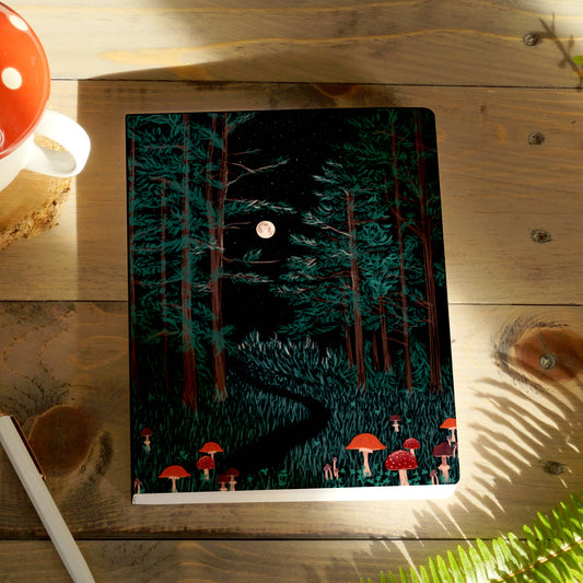 Moonrise Forest Medium Layflat Notebook by Denik - stationary gift