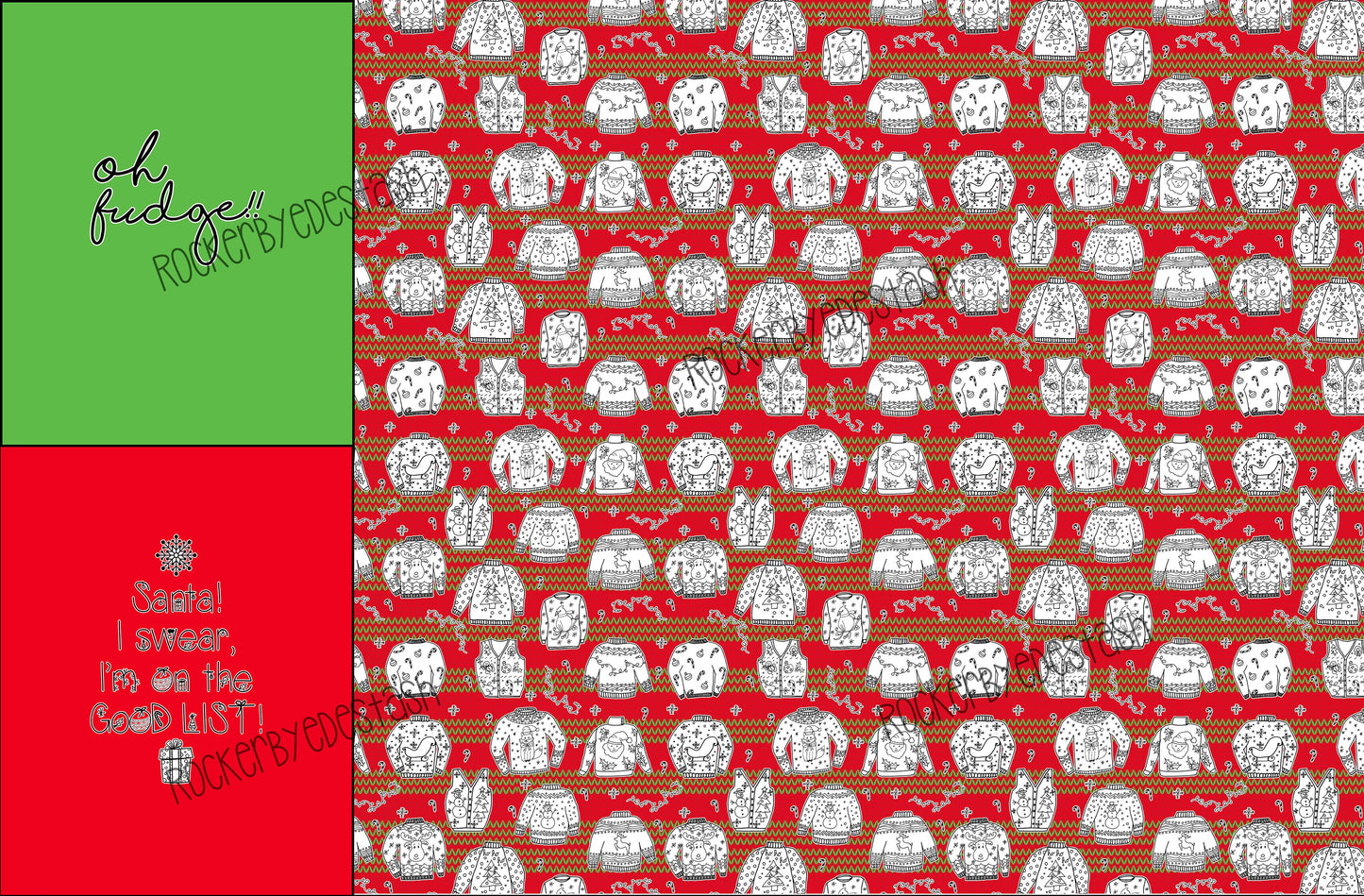 Cotton Lycra Holiday Print Panel Sets - Retail Round TT - Multiple sets designs listed here