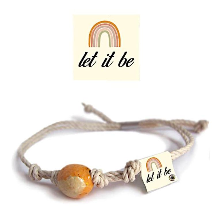 White Let It Be | Earth Vibes by Earth Bands - bracelet gift