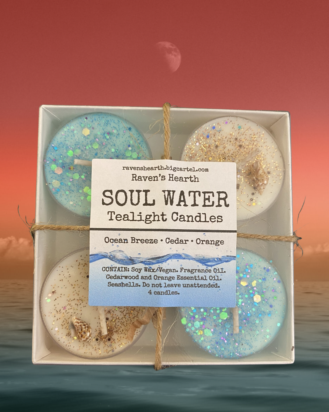 SOUL WATER Tealight Candles 🌊 New! by Raven’s Hearth - gift