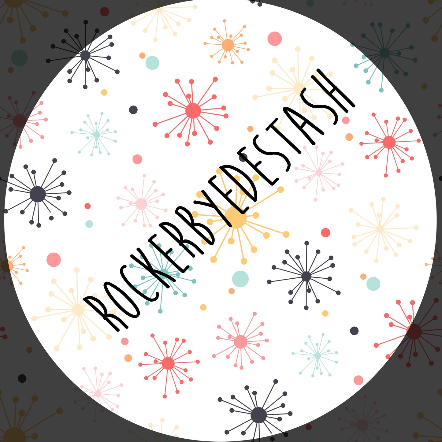 Minky Fabric - Retail - Round GG - Retro Flash Round