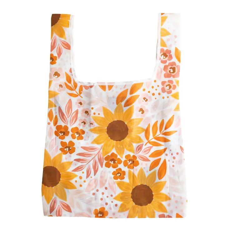 Sunflower Fields Reusable Bag by Elyse Breanne Design Grocery Shopping Gift bag