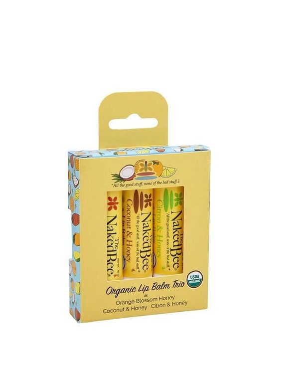 3 Pack Organic Lip Balm Gift Set by The Naked Bee